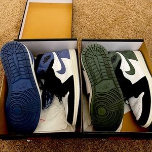 Jordan’s blue and clay green 1s